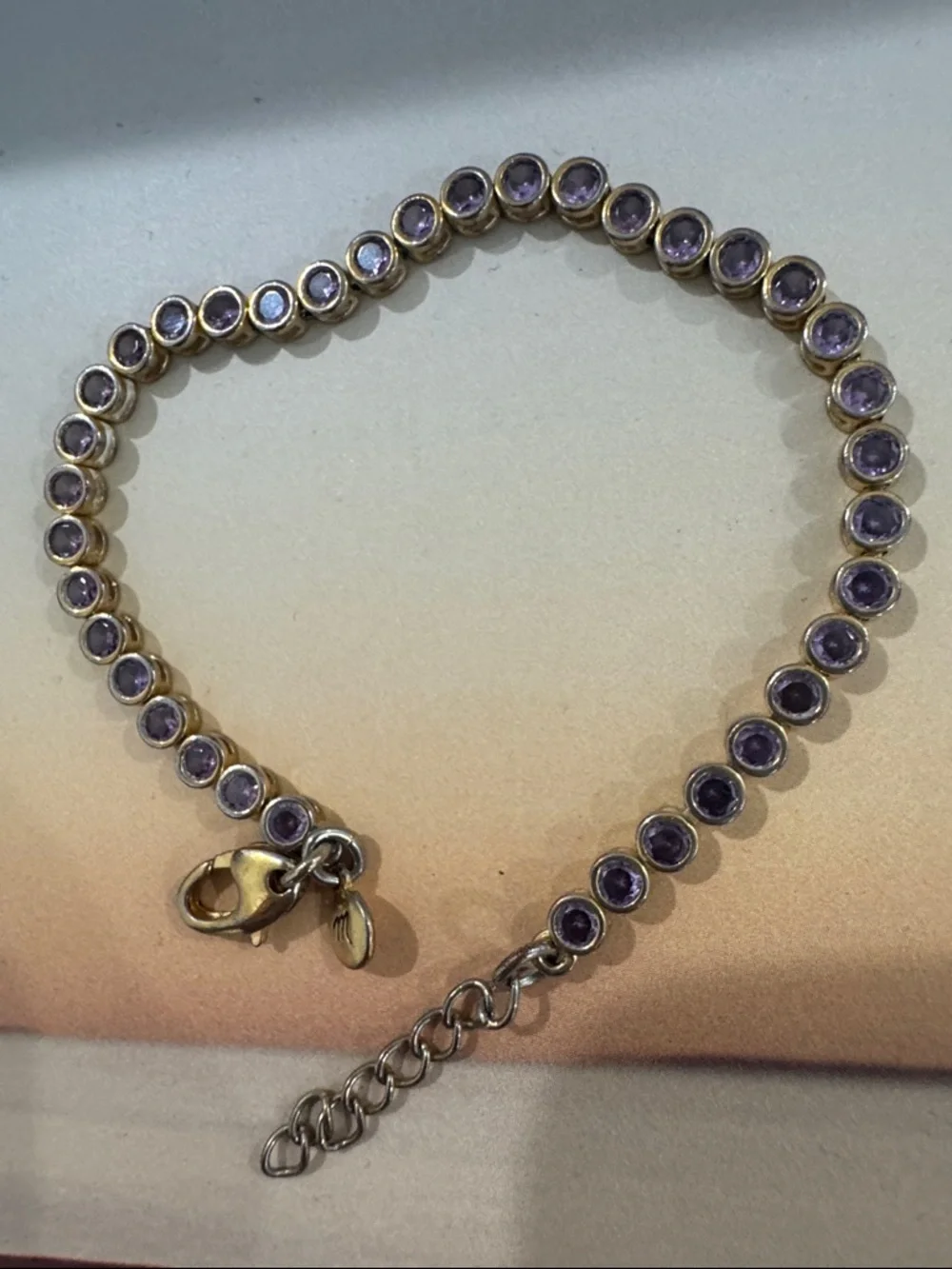 Madewell Lavender Crystal Tennis Bracelet